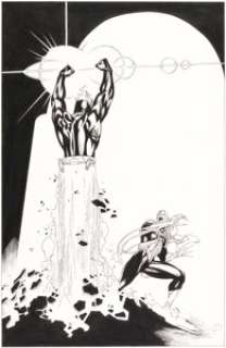 Travis Charest and Troy Hubbs - WildC.A.T.S #25 Splash Page 30 Original Art (Image, 1995)....