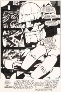 Keith Giffen and Dave Hunt - DC Challenge #11 Splash Page 23 Darkseid Original Art (DC, 1986)....
