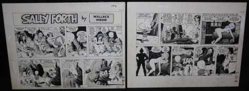 Wally Wood - sally forth #521 full tab a & b - flash gordon parody & sally in bondage - 1972 *adults only*