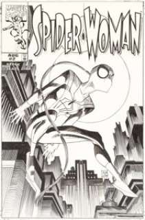 Romita Jr., John - John Romita Jr. and Scott Hanna Spider-Woman #2 Cover Original Art (Marvel, 1999)....