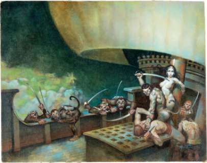 Maitz, Don - Don Maitz The Virgin & the Wheels Paperback Book Cover Original Art (Popular Library, 1976)....