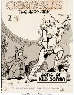 Sim, Dave - Dave Sim Cerebus #3 Cover Original Art (Aardvark-Vanaheim, 1978)....