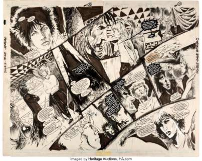 Kieth, Sam - Sam Kieth and Mike Dringenberg Sandman #4 Double-Page Spread 10-11 Original Art (DC, 1989)....