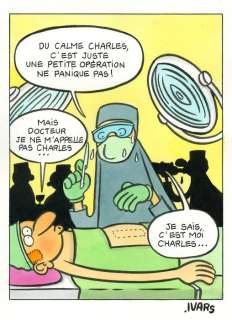 Ivars, Eric | Ivars, Eric - Dessin original couleur - Du calme Charles - (2021) | Catawiki