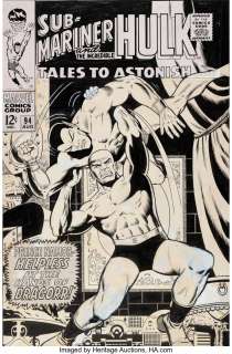 Adkins, Dan | Dan Adkins Tales to Astonish #94 Namor Cover Original Art (Marvel, 1967).... | Heritage