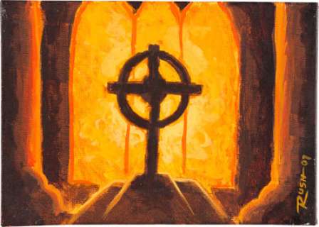 Magic the Gathering Artist | Christopher Rush Magic The Gathering "Tormod’s Crypt" Recreation Painting Original Art (c.2007).... | Heritage