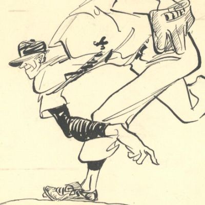 Mullins, "Baseball Players", Original Art (2 pcs) | Russ Cochran