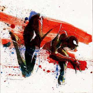 Keron Grant - spider-man abstract pinup (sold live on ‘dueling dealers of comic art‘ episode #53 podcast on 1-19-2022 watch it here!