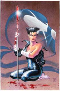 Wagner, Matt - Matt Wagner Grendel: Devil‘s Legacy Trade Paperback Collection Cover Painting Original Art (Dark Horse, 2002)....