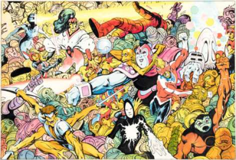 Davis, Alan - Alan Davis Captain Britain #6 Wraparound Cover Original Art (Marvel UK, 1985)....