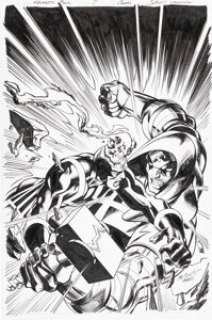 Bagley, Mark - Mark Bagley and Andy Lanning FF #7 Cover Original Art (Marvel, 2011)....