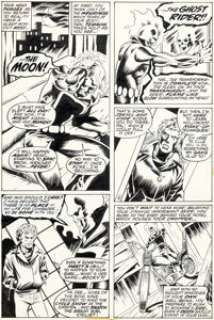 Ploog, Mike | Mike Ploog and Frank Chiaramonte (as Frank Monte) Marvel Spotlight #6 Ghost Rider Story Page 14 Original Art (... | Heritage