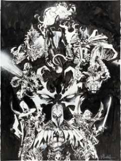 Alexander, Jason Shawn - Jason Shawn Alexander Spawn #297 Double Splash Pages 10-11 Original Art (Image, 2019)....