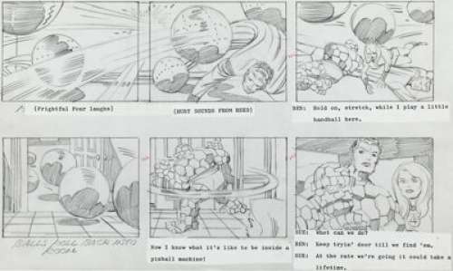Kirby, Jack - Jack Kirby Fantastic Four "The Frightful Four" Storyboard #61 Original Animation Art (DePatie-Freleng, 1978)....