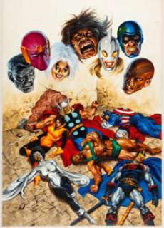 Buscema, John - John Buscema and Joe Jusko Avengers: Under Siege Cover Original Art (Marvel, 1998).... (Total: 2 Original Art)