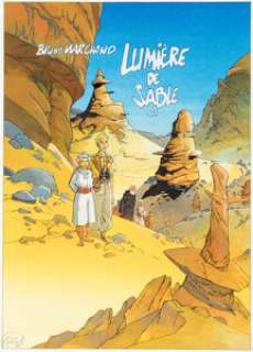 Bruno Marchand Lumière de Sable Cover Original Art (Editions Points Image, 1996). ...