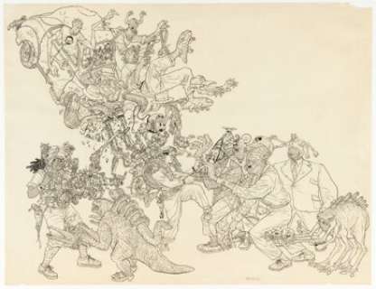 Darrow, Geof - Geof Darrow Shaolin Cowboy Battle Scene Illustration Original Art (c. 2000s). ...
