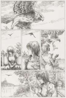 Michael Zulli - Sandman "The Wake" Death Prototype Page Original Art (c. 1995).