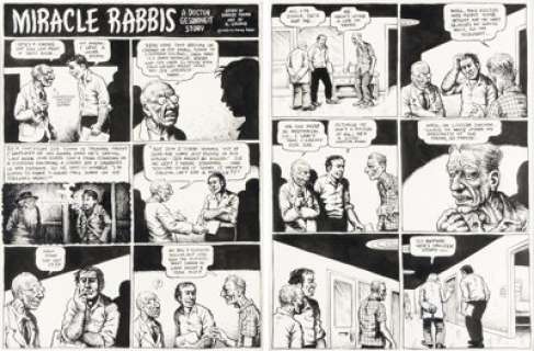 Robert Crumb - American Splendor #7 Complete 2-Page Story "Miracle Rabbis: A Doctor Gesundheit Story" Original Art (Harvey Pekar, 1982).