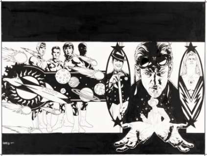 Tony Harris - The Starman Omnibus #5 Wraparound Cover Original Art (DC, 2011).