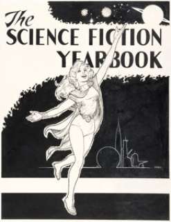 Edmund (Emsh) Emshwiller The Science Fiction Yearbook Cover Original Art (Science-Fiction Times, 1958).