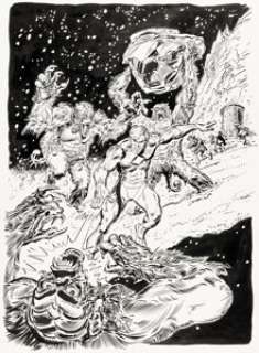 Frank Thorne Phoenix #3 Cover Original Art (Atlas/Seaboard, 1975).