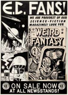 EC Comics Artist MAD #2 Weird Fantasy #16 House Ad Illustration Original Art (EC, 1952).