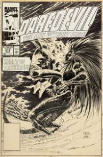 John Romita Jr. and Al Williamson Daredevil #278 Cover Original Art (Marvel, 1990). (Total: 3 Original Art)