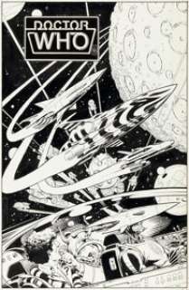 Dave Gibbons Doctor Who #12 Back Cover Original Art (Marvel, 1985).