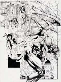 David Finch and Victor Llamas Ascension #6 Double Page Spread 2-3 Original Art (Image, 1997).