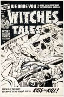 Bob Powell and Warren Kremer Witches Tales #20 Cover Original Art (Harvey, 1953).
