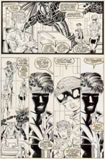 Rob Liefeld, Hilary Barta, and Mark Stegbauer The New Mutants #90 Story Page 9 Original Art (Marvel, 1990).