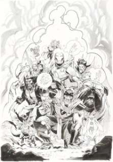 Nic Klein Thor #22 (748) Cover Original Art (Marvel, 2021).