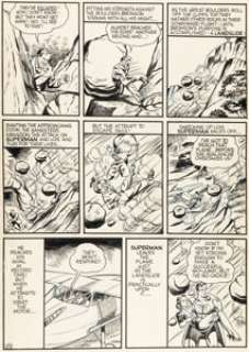 Joe Shuster, Paul Cassidy, and Wayne Boring Superman #8 Unpublished "K-Metal from Krypton" Story Page 22 Original Art (c. 1940).