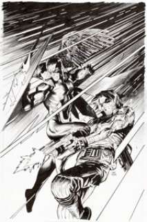Dan Mora Falcon & Winter Soldier #1 Cover Original Art (Marvel, 2020).