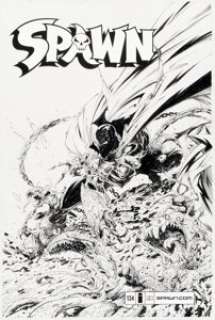 Greg Capullo and Danny Miki Spawn #134 Cover Original Art (Image, 2004).