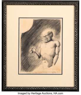 Cronos (Grupo del Toro, 1992), Guillermo del Toro Original Early Concept Sketch of Vampire. | Heritage