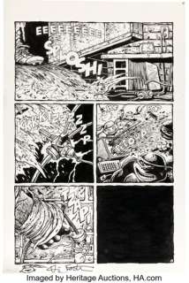 Rick Veitch and Kevin Eastman - Casey Jones: North by Downeast #1 Story Page 6 Original Art (Mirage, 1994).