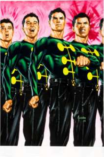 2016 Upper Deck Marvel Masterpieces #10 Multiple Man - Original Trading Card Artwork by Joe Jusko | Heritage