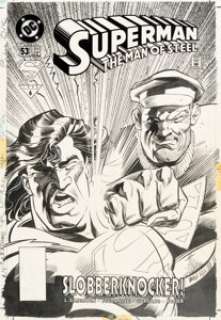 Jon Bogdanove and Denis Rodier Superman: The Man of Steel #53 Cover Original Art (DC, 1996).