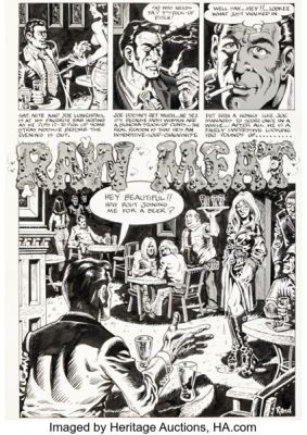 Rand Holmes Slow Death #6 "Raw Meat" Complete 8-Page Story Original Art (Last Gasp, 1974). (Total: 5 Original Art) | Heritage