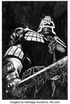 Zach Howard Judge Dredd #5 Cover Original Art (IDW, 2013).