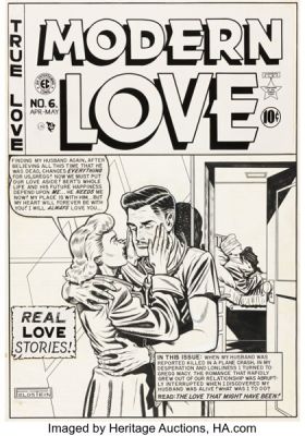Al Feldstein Modern Love #6 Cover Original Art (EC, 1950). | Heritage