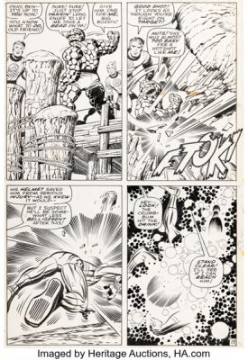 Jack Kirby and Joe Sinnott Fantastic Four #81 Story Page 19 Original Art (Marvel, 1968). | Heritage