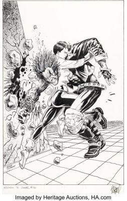 Adam Kubert L.E.G.I.O.N. ’91 #30 Lobo Cover Original Art (DC, 1991). | Heritage