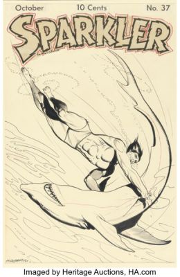 Burne Hogarth Sparkler Comics #v5#1 (37) Cover Original Art (United Feature Syndicate, 1944). | Heritage