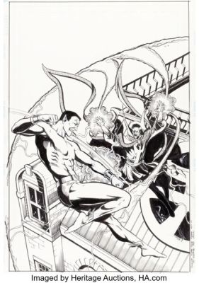 Phil Jimenez Marvel Team-Up #8 Dr. Strange and Namor the Sub-Mariner Cover Original Art (Marvel, 1998).
