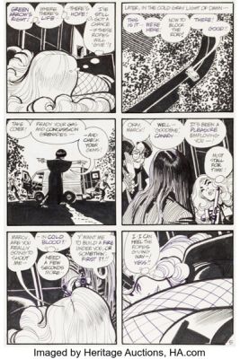Alex Toth Adventure Comics #419 Black Canary Story Page 5 Original Art (DC, 1972).