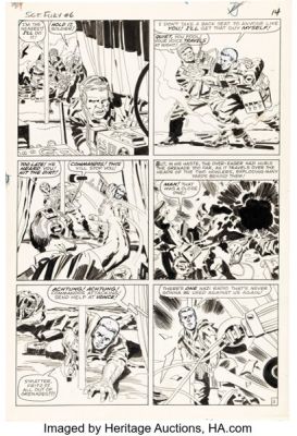 Jack Kirby and George Roussos (as Geo. Bell) Sgt. Fury #6 Story Pages 11-12 Original Art (Marvel, 1964). (Total: 2 Original Art) | Heritage