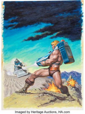 Earl Norem - He-Man and Hordak Painting Illustration Original Art (c. 1986).